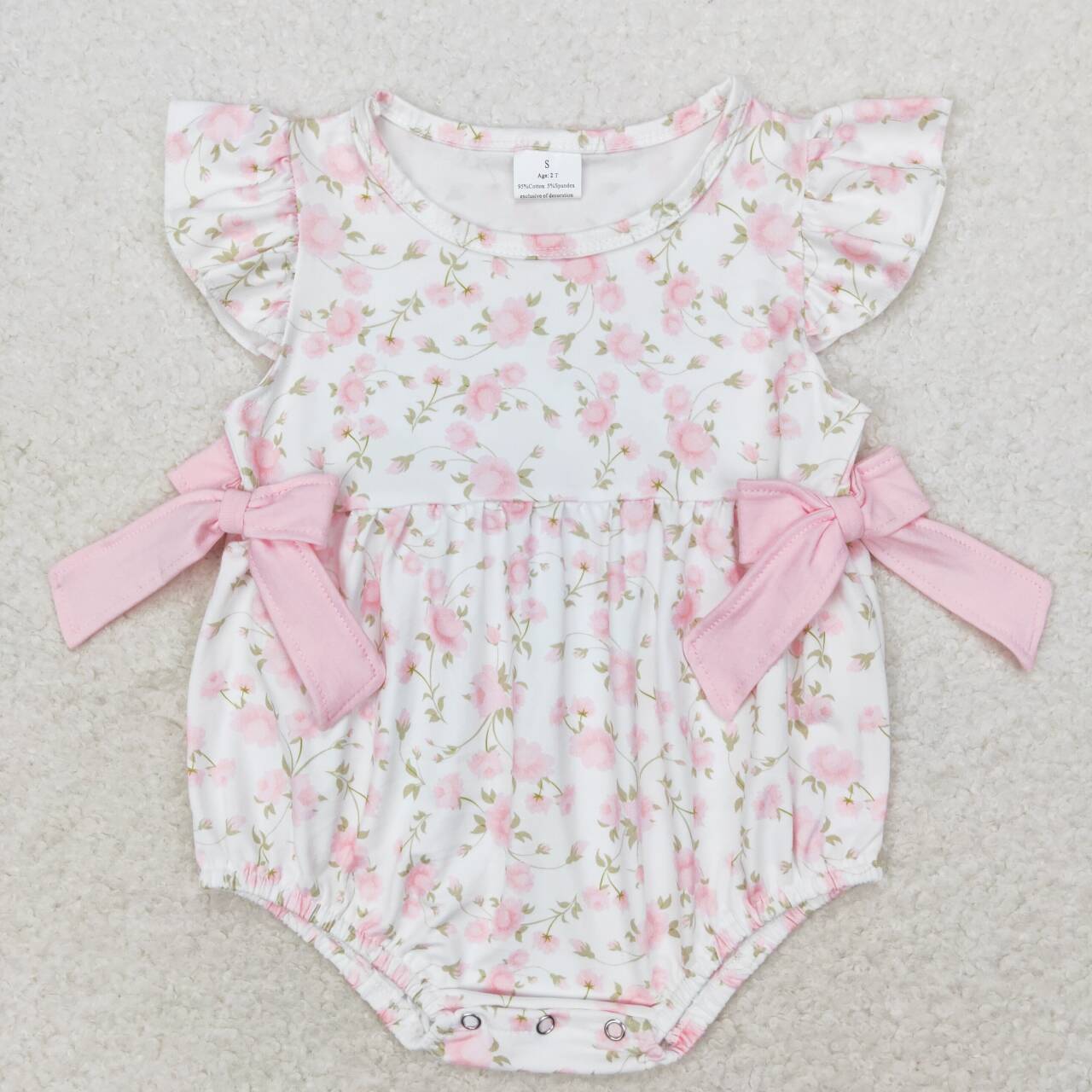 Summer Clothing Kids Sale - Infant girls pink floral Rompers Clothing
