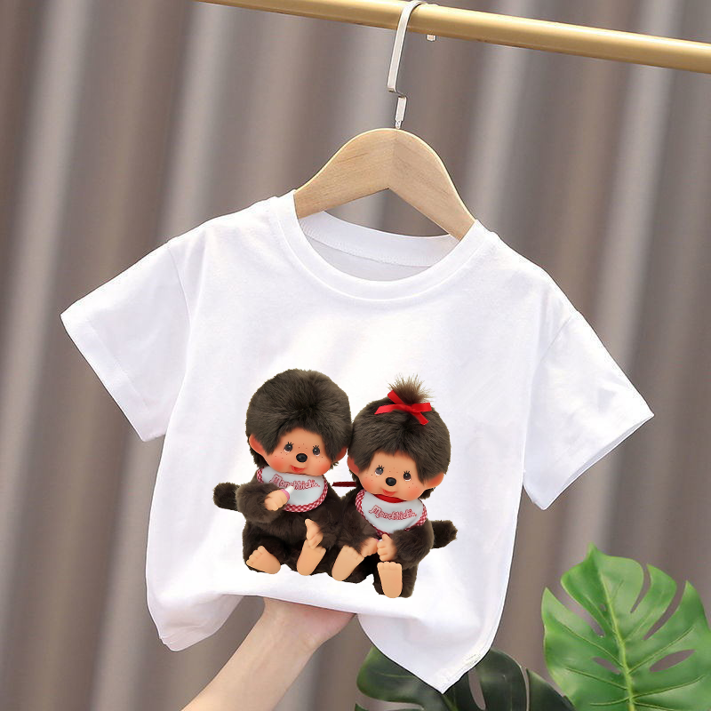 Summer Clothing Girls - Monchhichi Kids T-shirts Anime Figures Boys