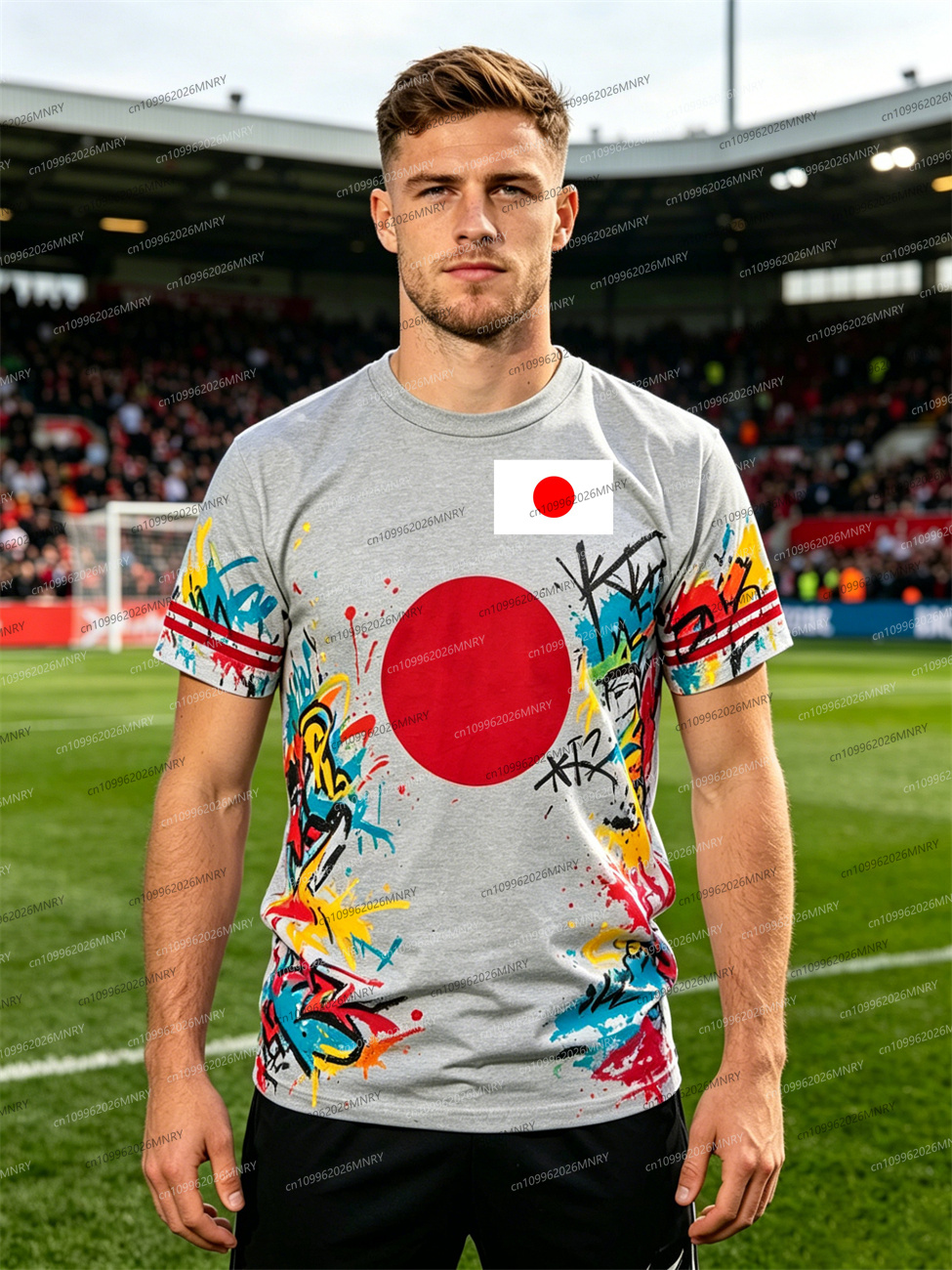 Summer Clothing In Japan - Fan Jersey Cheer up! Japan Flag