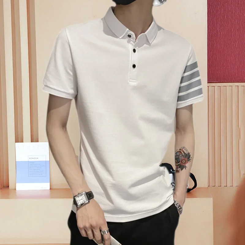 Top Graphic Polo Shirts Stripe - Summer Clothing Cheap ulasan dan harga