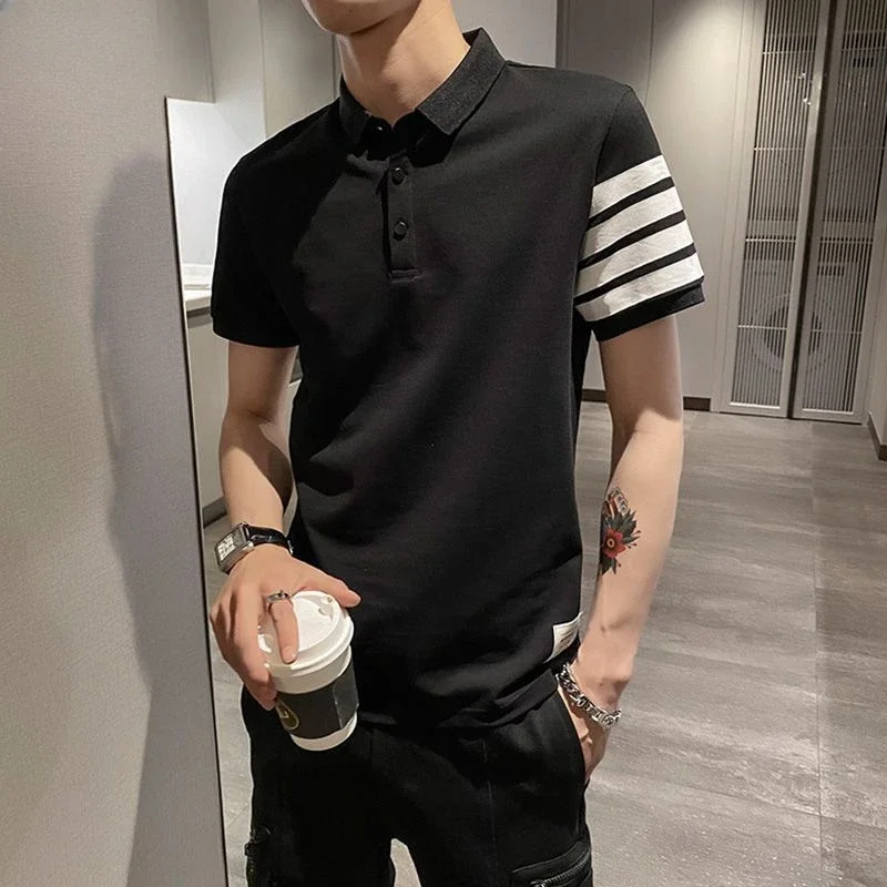 Top Graphic Polo Shirts Stripe - Summer Clothing Cheap ulasan dan harga