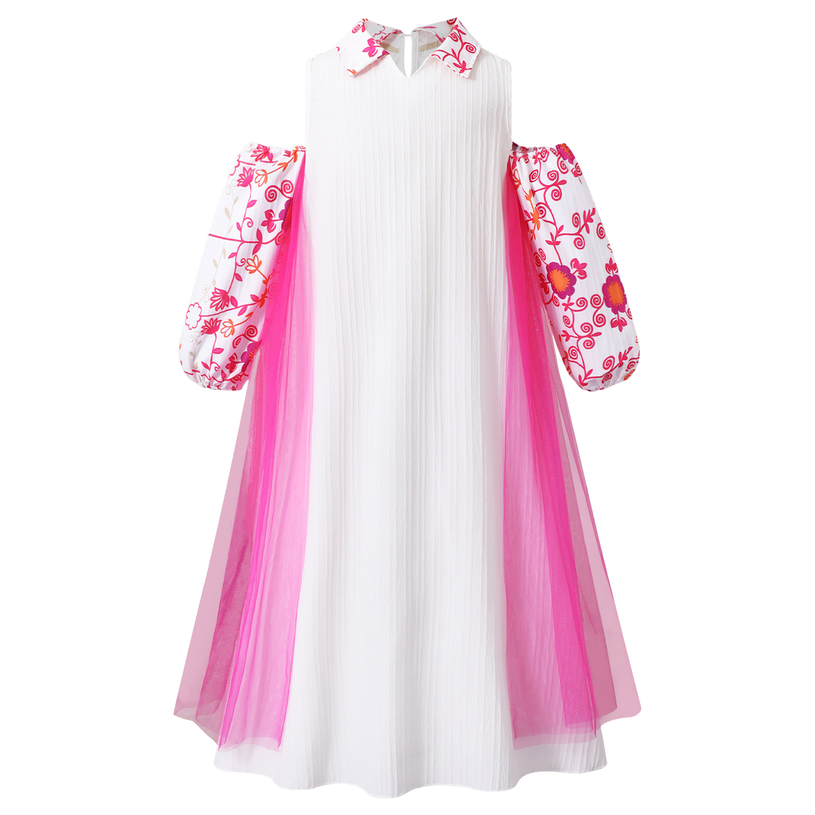 Girl Long Sleeve Mesh Patchwor - Summer Clothing Girls ulasan dan harga