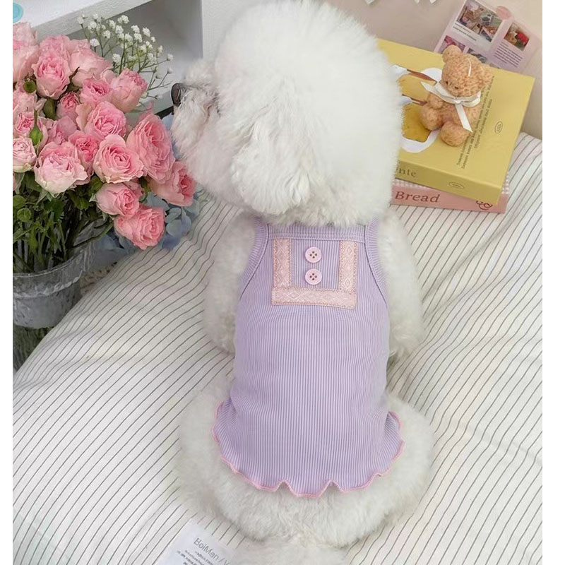 Dog Clothes Yellow Purple Slin - Yellow Summer Clothing ulasan dan harga
