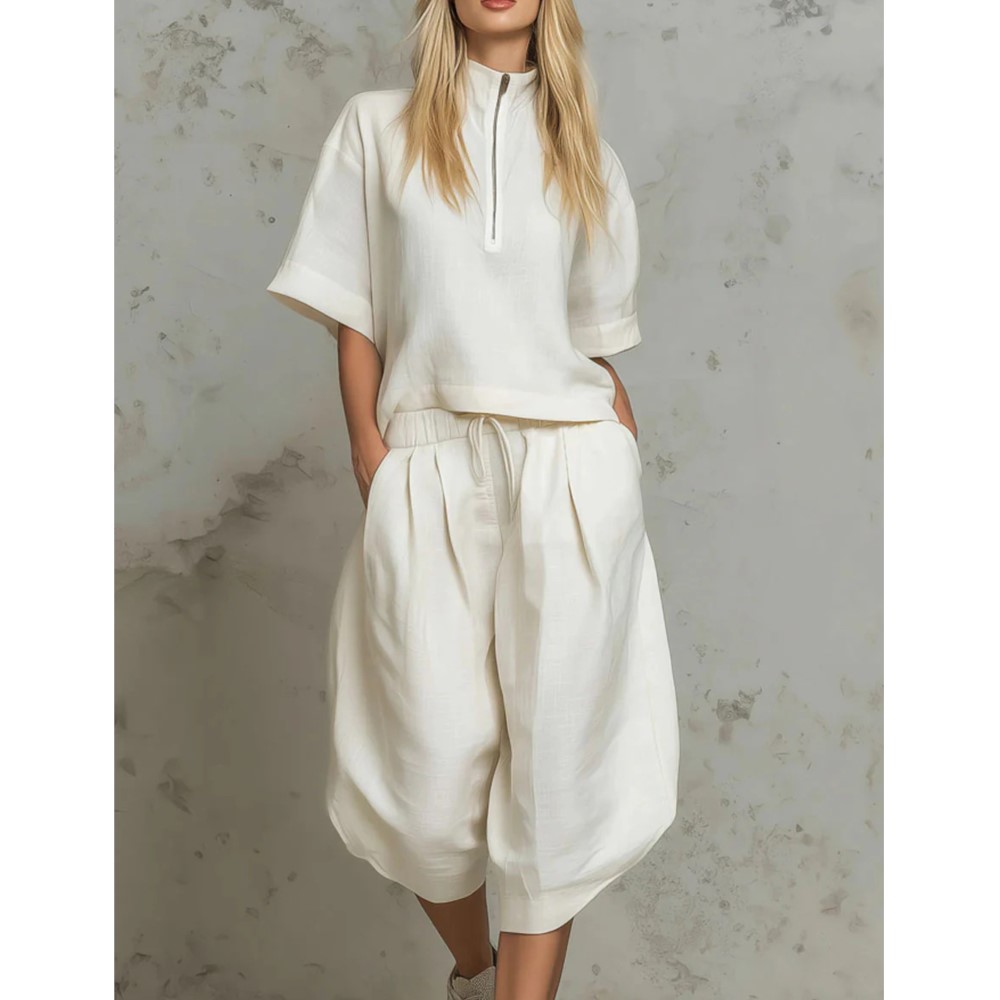 Fashion Half-sleeved Zipper St - Zara Summer Clothing For Women ulasan dan harga