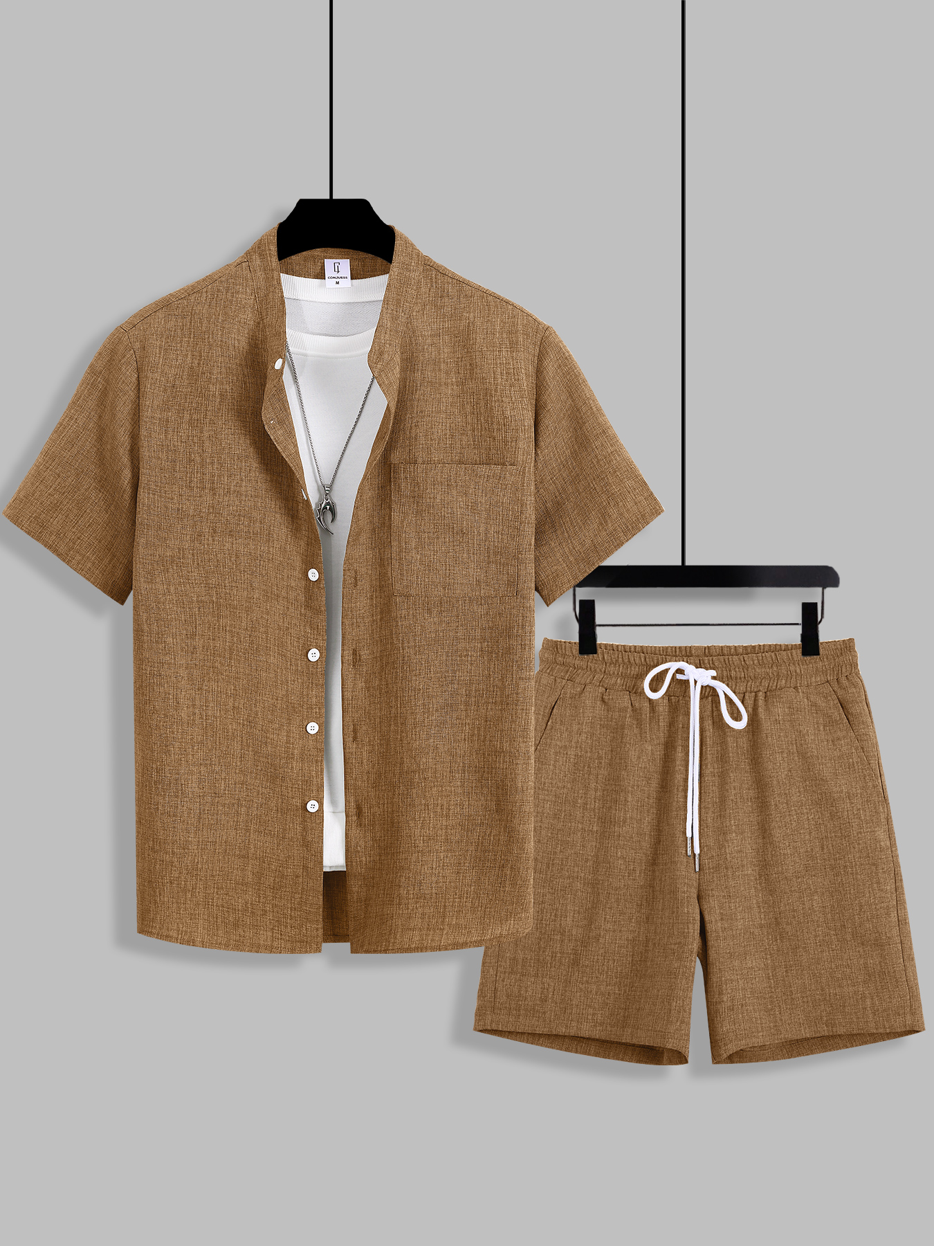 Summer Men's Cotton Linen Text - Summer Clothing Trends ulasan dan harga