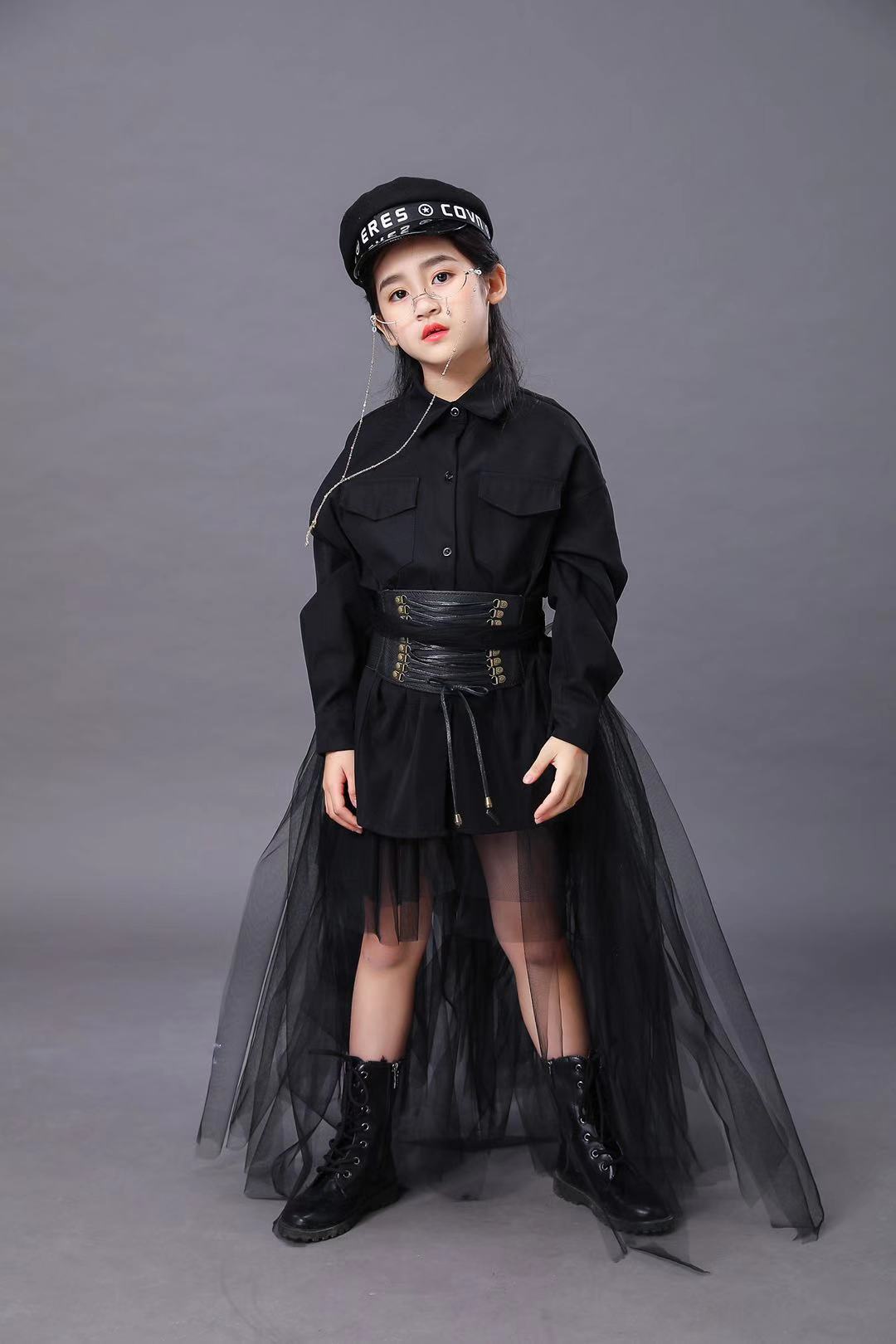 Children's Black Suit Girls Mo - Summer Clothing Girls ulasan dan harga
