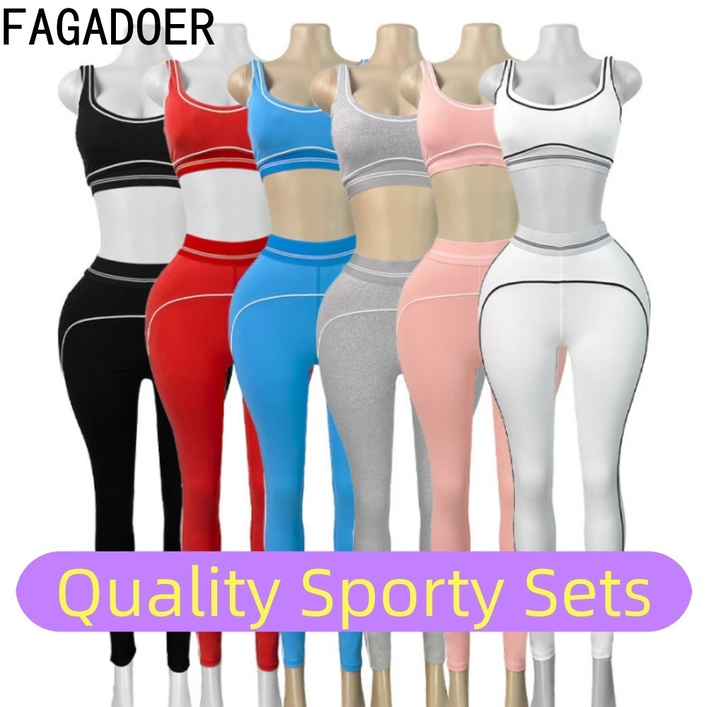 FAGADOER Fashion Patchwork Qua - Summer Yoga Clothing ulasan dan harga