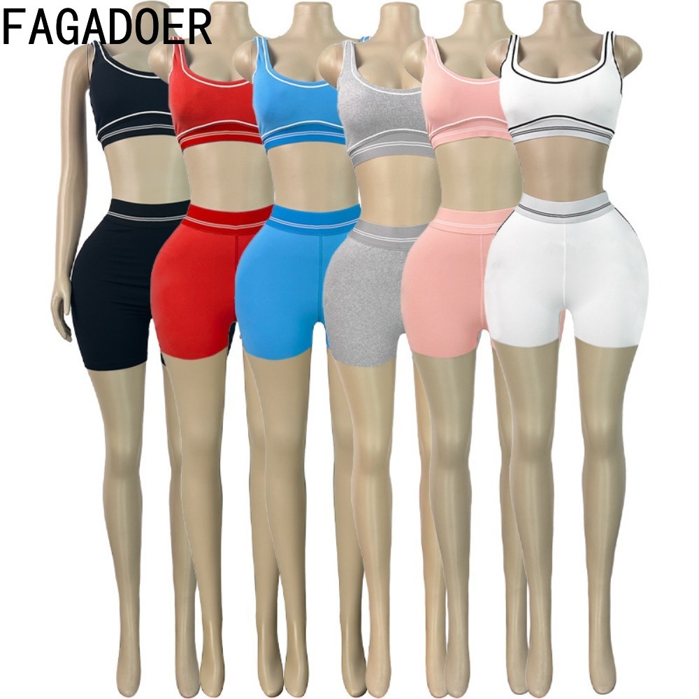 FAGADOER Fashion Patchwork Qua - Summer Yoga Clothing ulasan dan harga