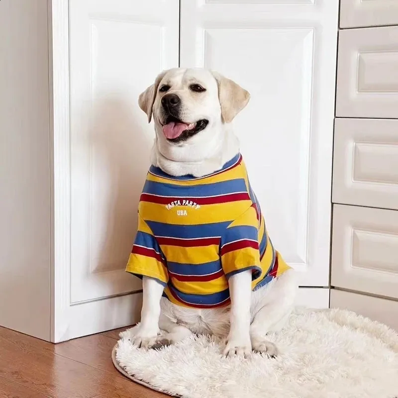Summer Large Dog T-Shirts Yell - Yellow Summer Clothing ulasan dan harga