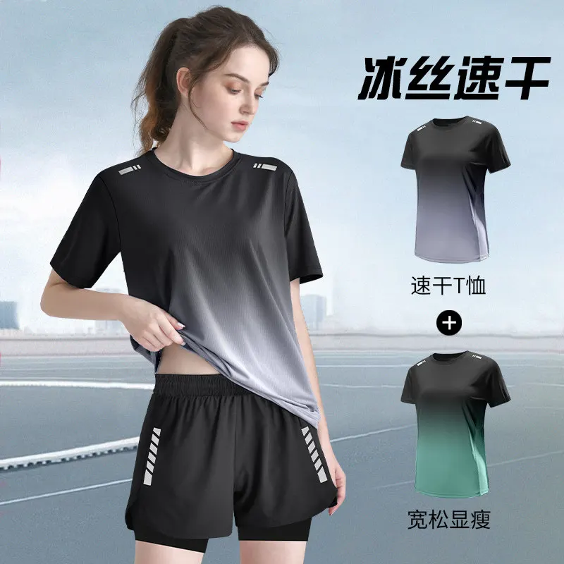 Women's Quick-Dry Short Sleeve - Summer Yoga Clothing ulasan dan harga