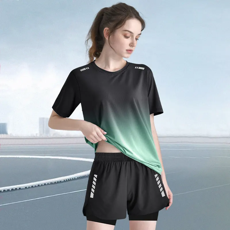 Women's Quick-Dry Short Sleeve - Summer Yoga Clothing ulasan dan harga