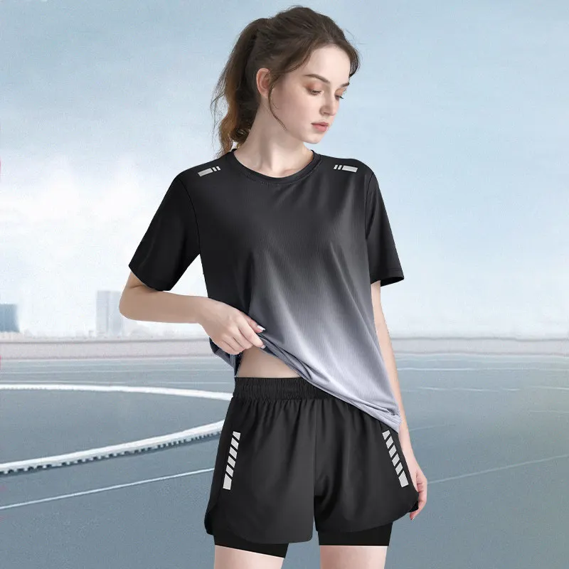 Women's Quick-Dry Short Sleeve - Summer Yoga Clothing ulasan dan harga
