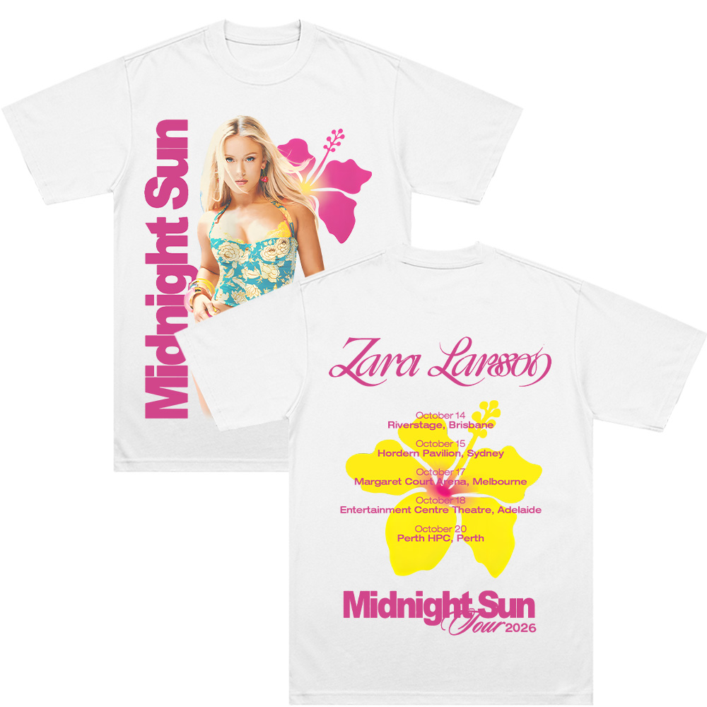 Midnight Sun Tour 2026 T Shirt - Zara Summer Clothing For Women ulasan dan harga