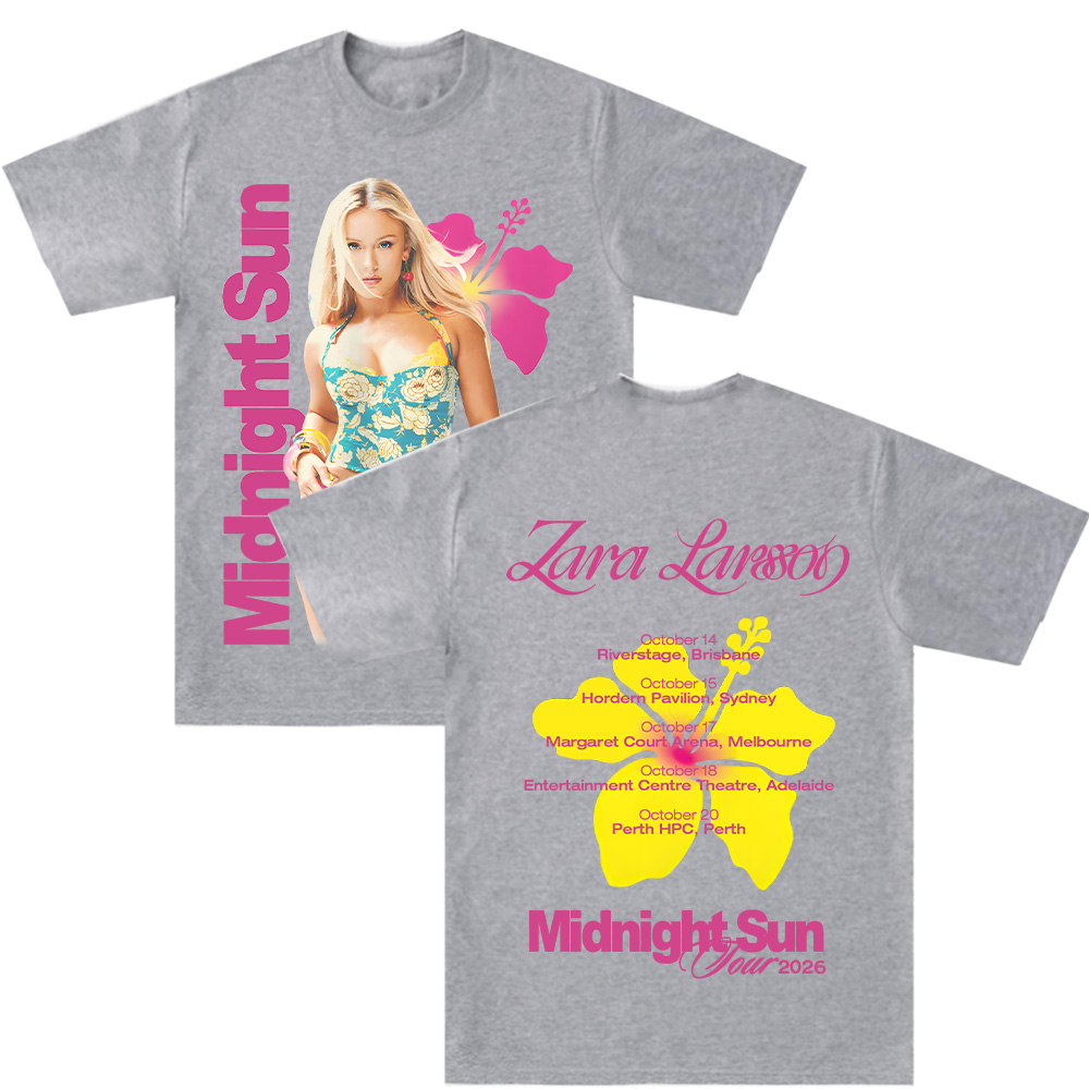 Midnight Sun Tour 2026 T Shirt - Zara Summer Clothing For Women ulasan dan harga