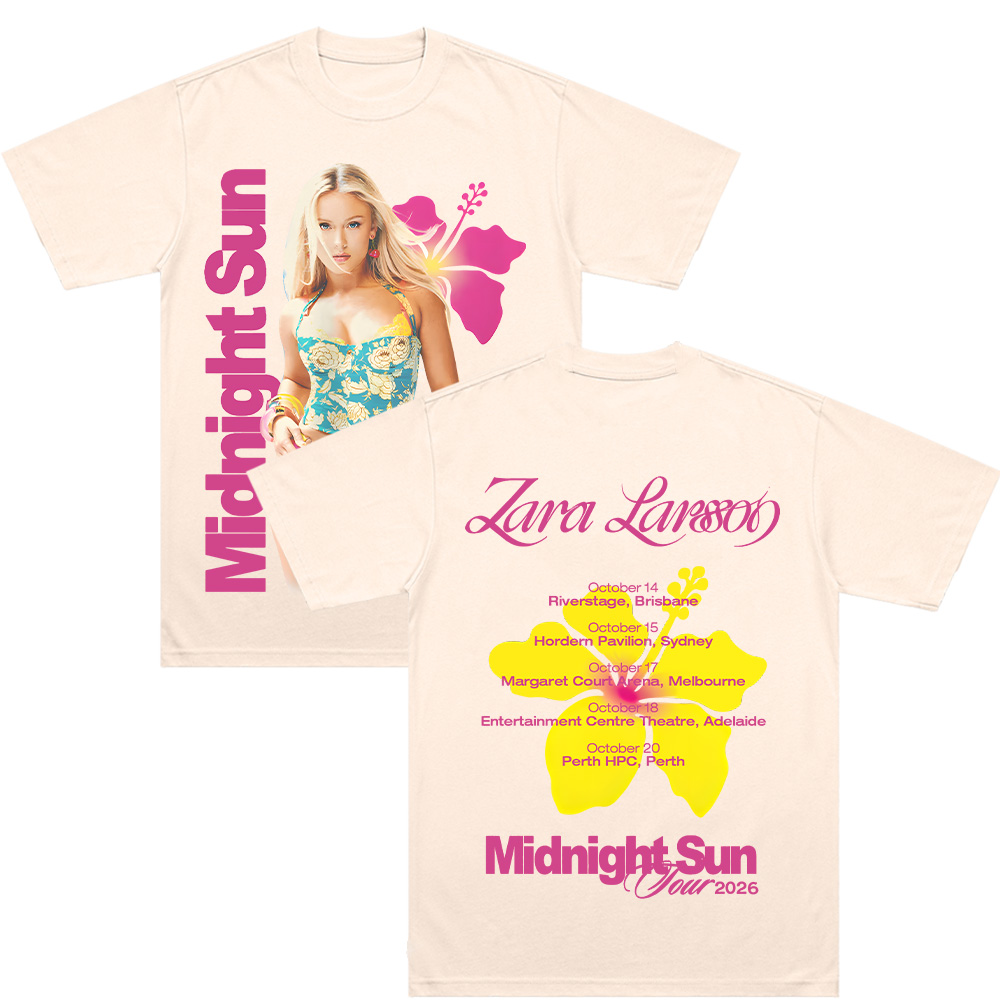 Midnight Sun Tour 2026 T Shirt - Zara Summer Clothing For Women ulasan dan harga