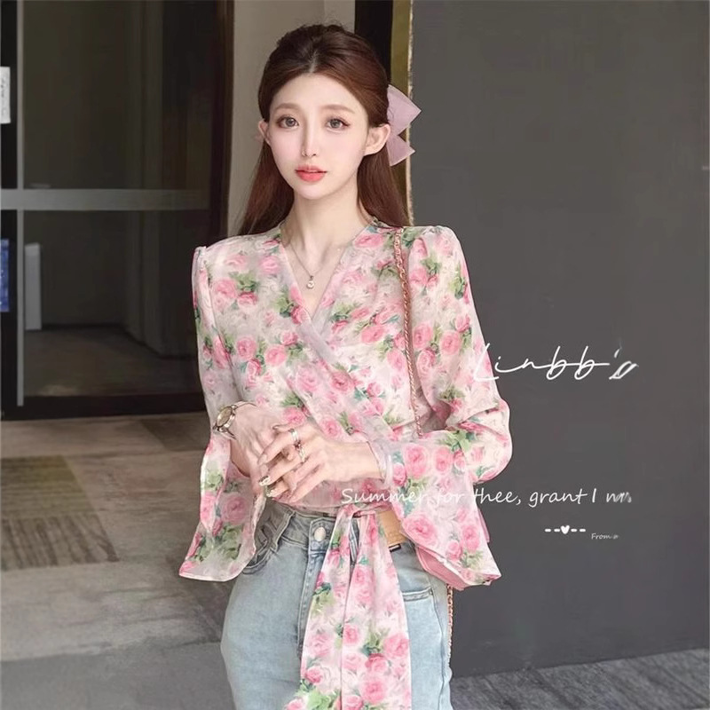 Fashionable Printed Bow Irregu - Summer Clothing In Japan ulasan dan harga