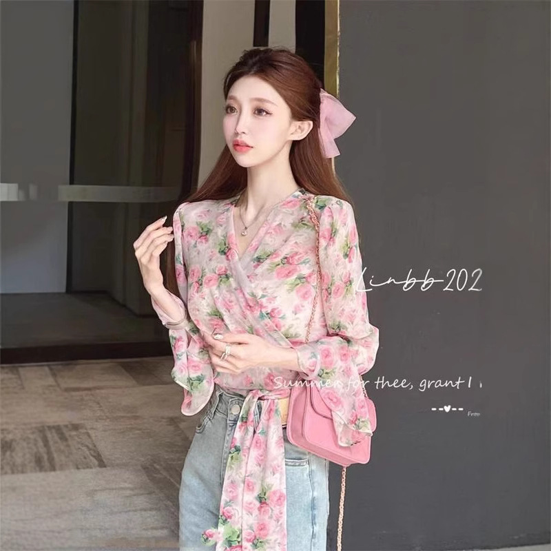 Fashionable Printed Bow Irregu - Summer Clothing In Japan ulasan dan harga