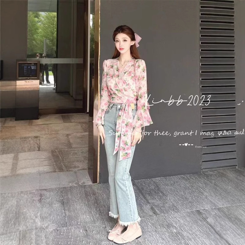 Fashionable Printed Bow Irregu - Summer Clothing In Japan ulasan dan harga