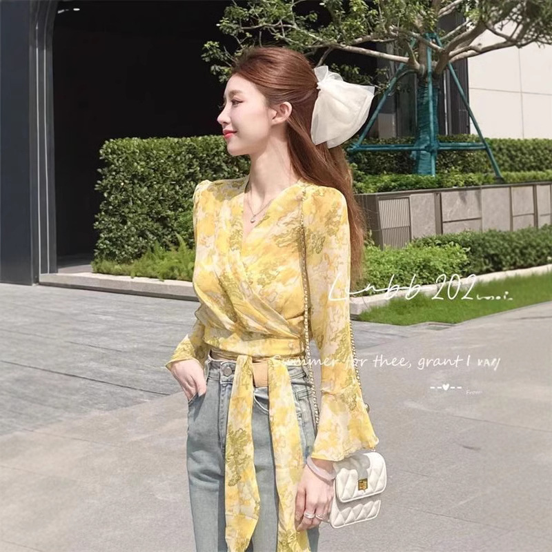Fashionable Printed Bow Irregu - Summer Clothing In Japan ulasan dan harga