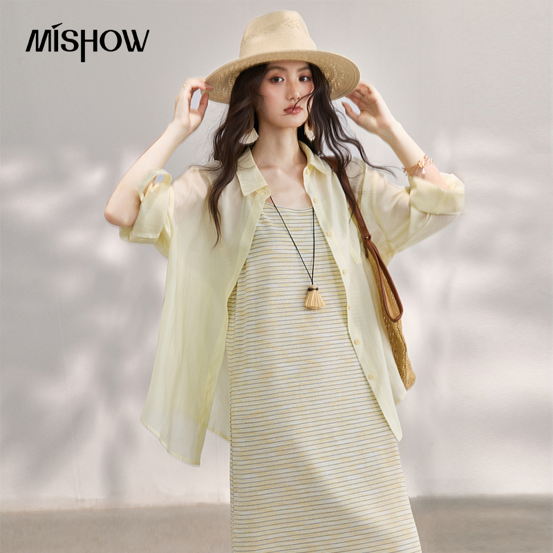 MISHOW Women's Casual Shirt St - Yellow Summer Clothing ulasan dan harga