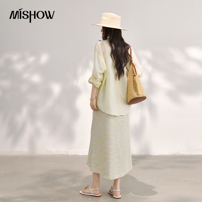 MISHOW Women's Casual Shirt St - Yellow Summer Clothing ulasan dan harga