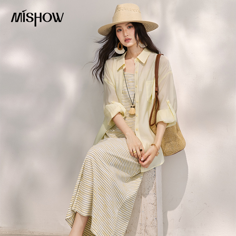 MISHOW Women's Casual Shirt St - Yellow Summer Clothing ulasan dan harga