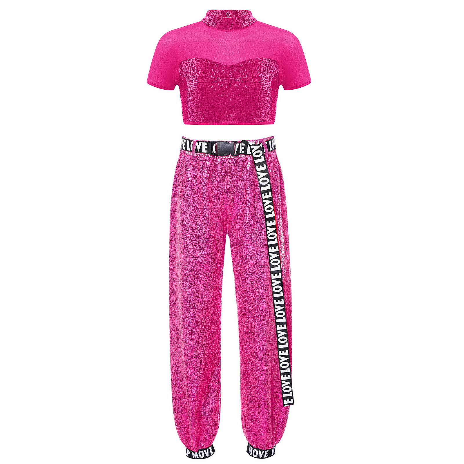 Children Shiny Sequins Dance C - Summer Clothing Girls ulasan dan harga
