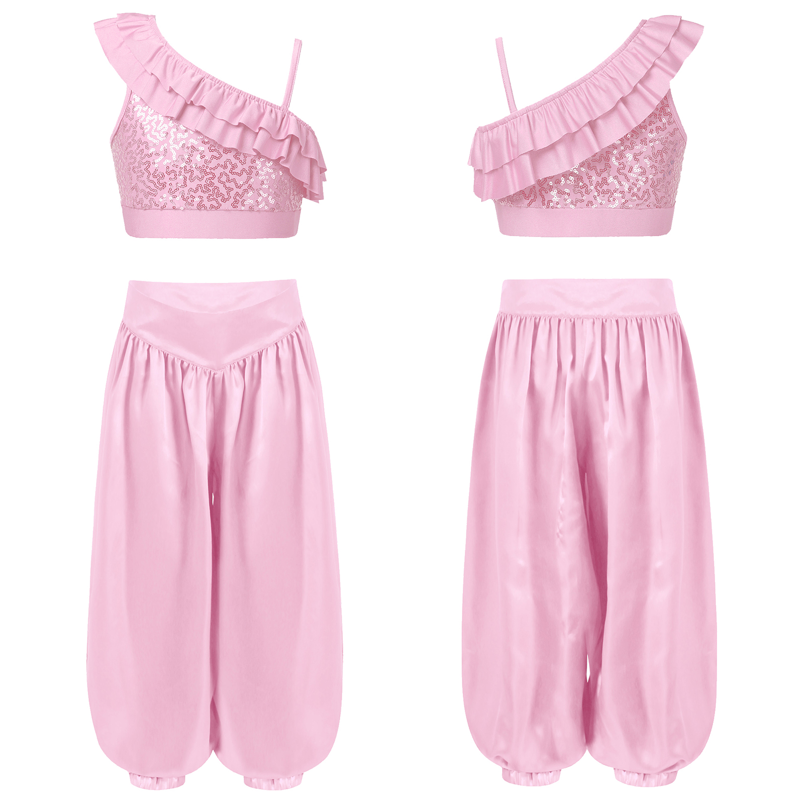 Children Shiny Sequins Dance C - Summer Clothing Girls ulasan dan harga