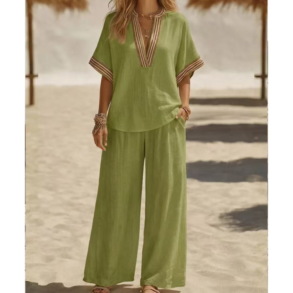 Fashion Striped Short-sleeved  - Zara Summer Clothing For Women ulasan dan harga