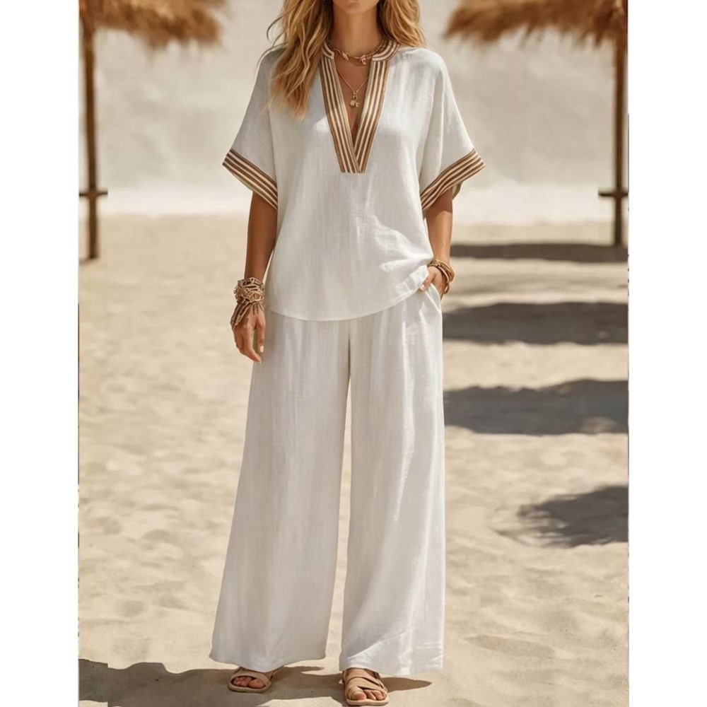 Fashion Striped Short-sleeved  - Zara Summer Clothing For Women ulasan dan harga