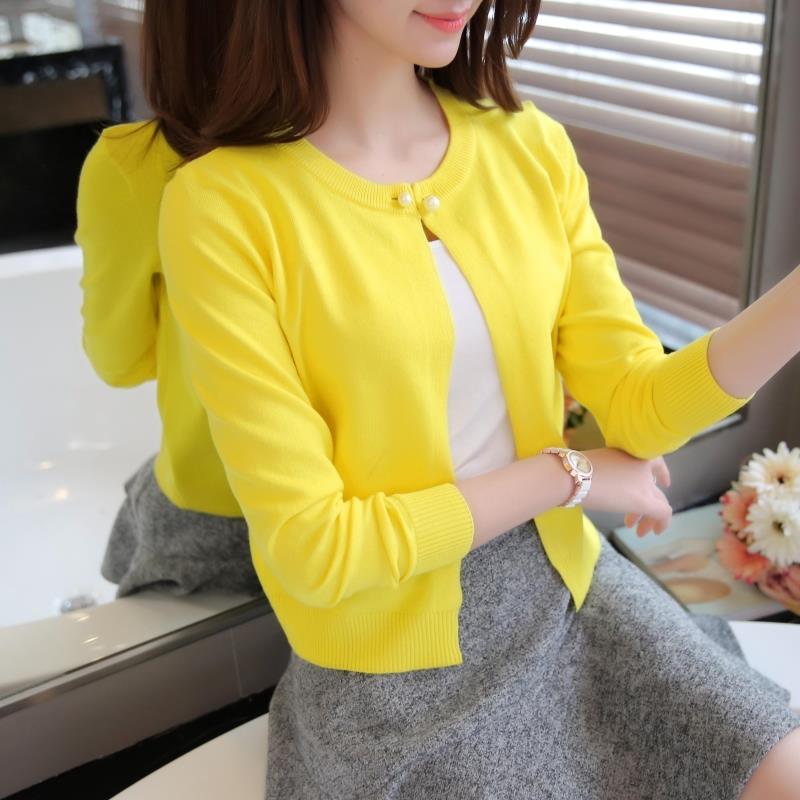 Spring sweater cardigan dress  - Yellow Summer Clothing ulasan dan harga