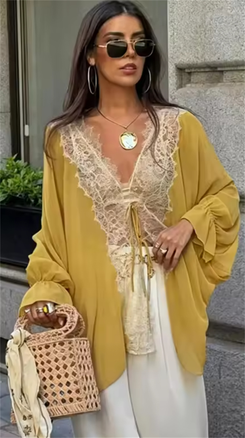 Women's Shirt 2026 Summer New  - Yellow Summer Clothing ulasan dan harga