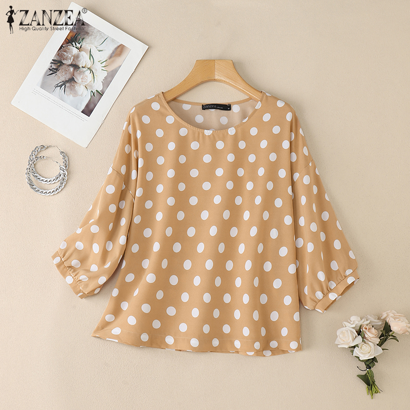 ZANZEA Woman Casual Polka Dot  - Summer De Clothing ulasan dan harga