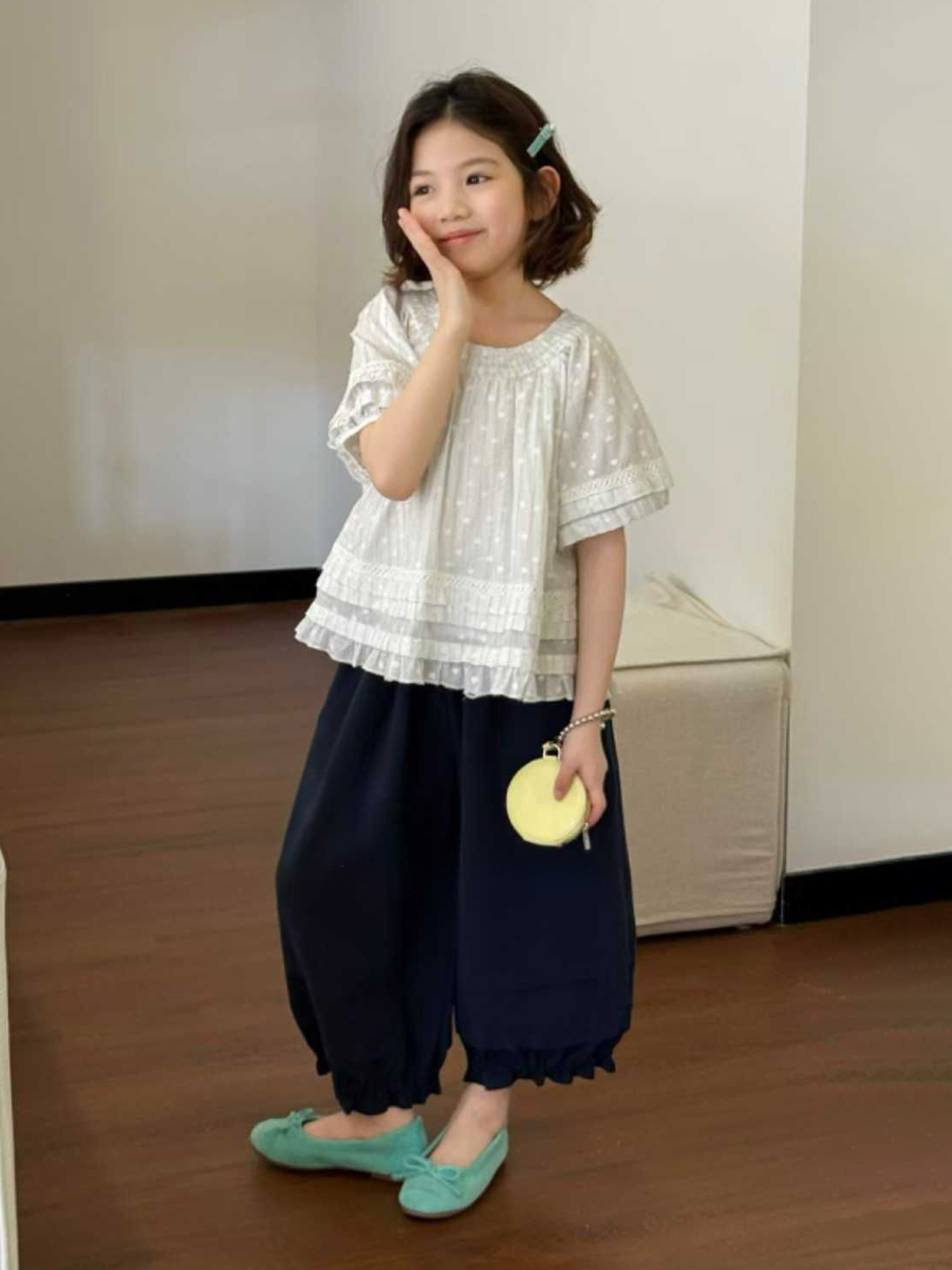 Sweet Polka Dot Short Sleeve T - Summer Clothing Girls ulasan dan harga