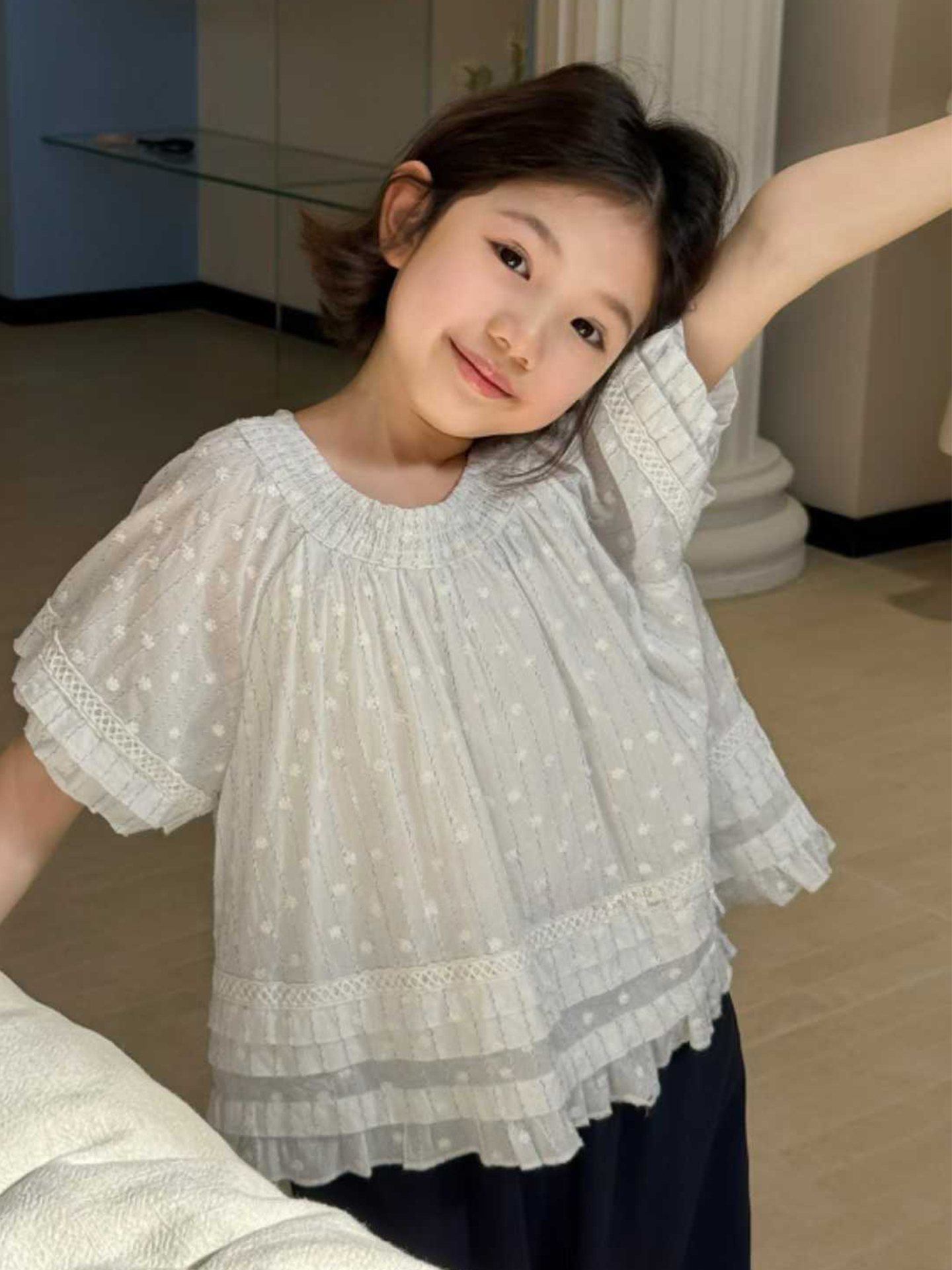 Sweet Polka Dot Short Sleeve T - Summer Clothing Girls ulasan dan harga