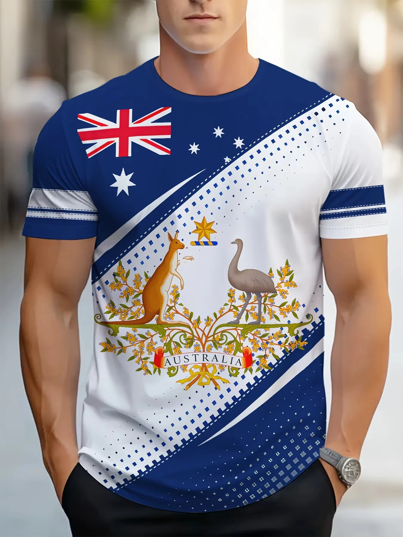 Men's T-Shirts Australia Graph - Summer Clothing Australia ulasan dan harga
