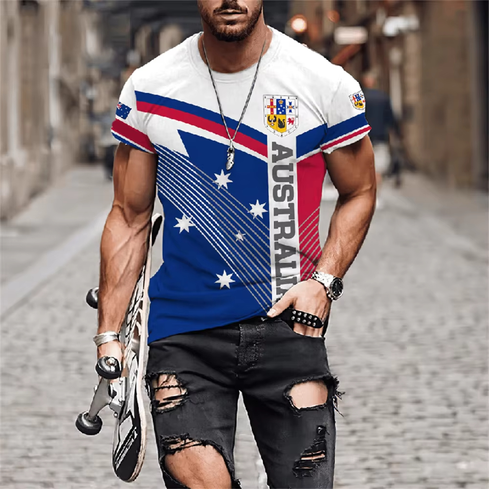 Men's T-Shirts Australia Graph - Summer Clothing Australia ulasan dan harga