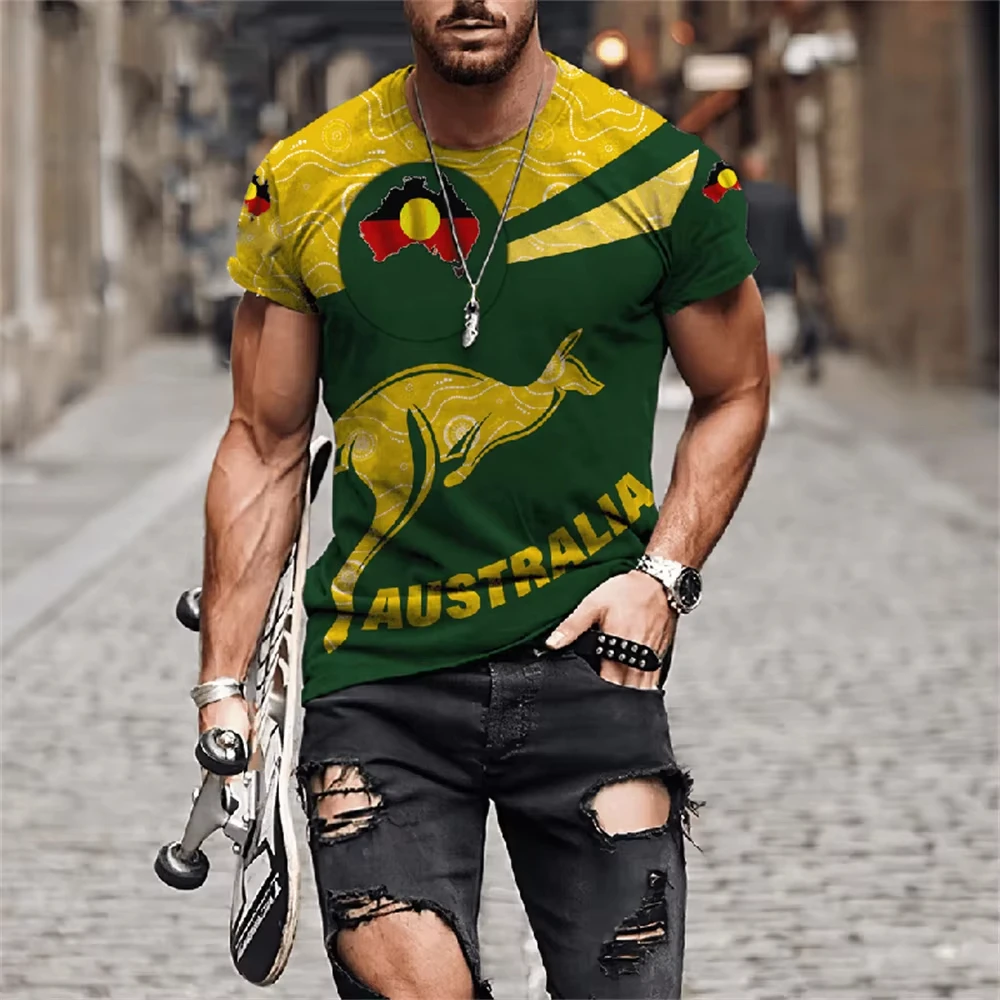 Men's T-Shirts Australia Graph - Summer Clothing Australia ulasan dan harga