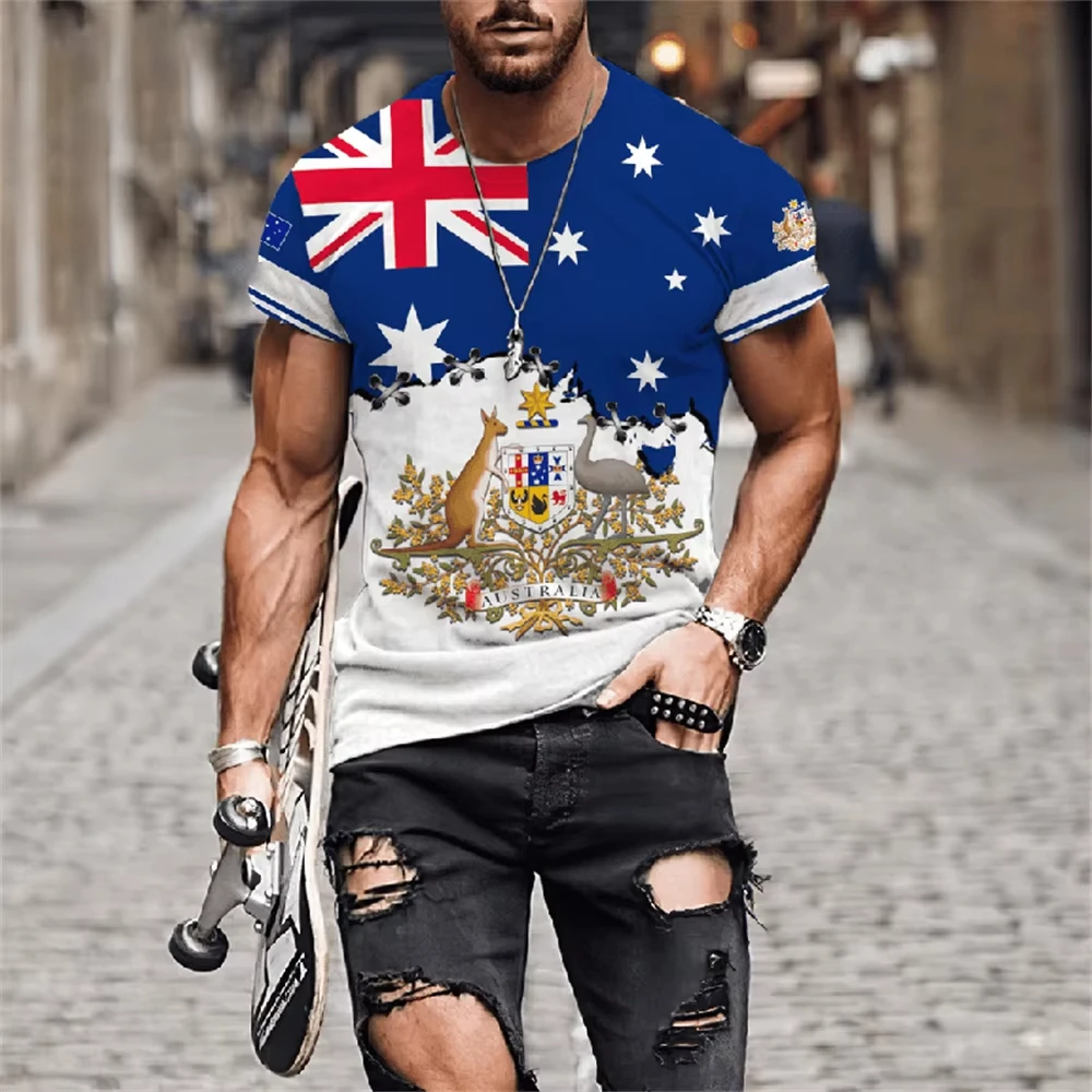 Men's T-Shirts Australia Graph - Summer Clothing Australia ulasan dan harga