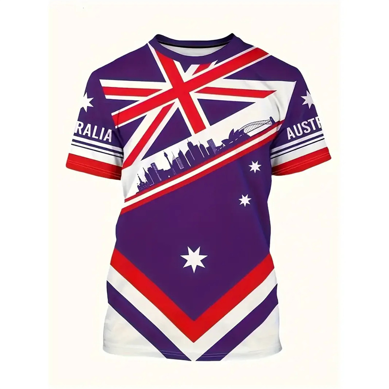 Australia National Flag T-shir - Summer Clothing Australia ulasan dan harga