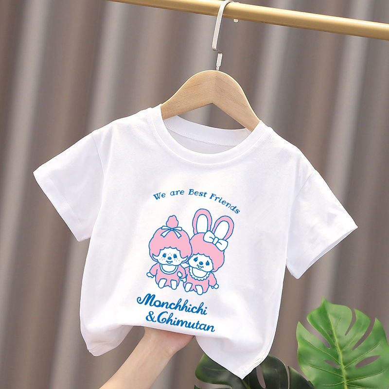 Monchhichi Kids T-shirts Anime - Summer Clothing Girls ulasan dan harga