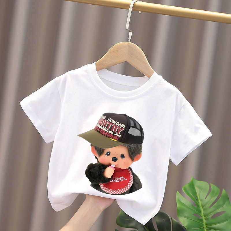 Monchhichi Kids T-shirts Anime - Summer Clothing Girls ulasan dan harga