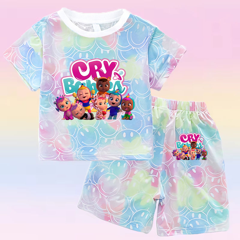 Crying Babies T-shirt Set Chil - Summer Clothing Baby Girl ulasan dan harga
