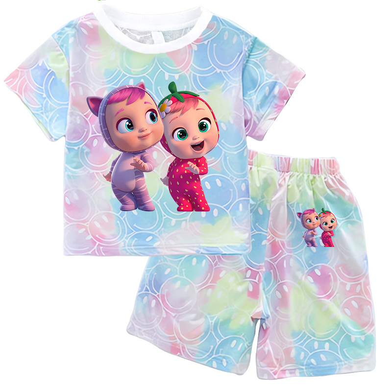 Crying Babies T-shirt Set Chil - Summer Clothing Baby Girl ulasan dan harga