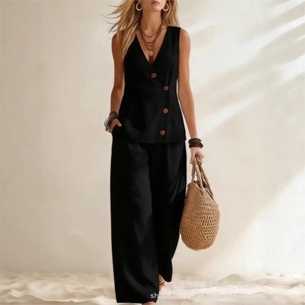 Fashion Deep V-neck Sleeveless - Zara Summer Clothing For Women ulasan dan harga