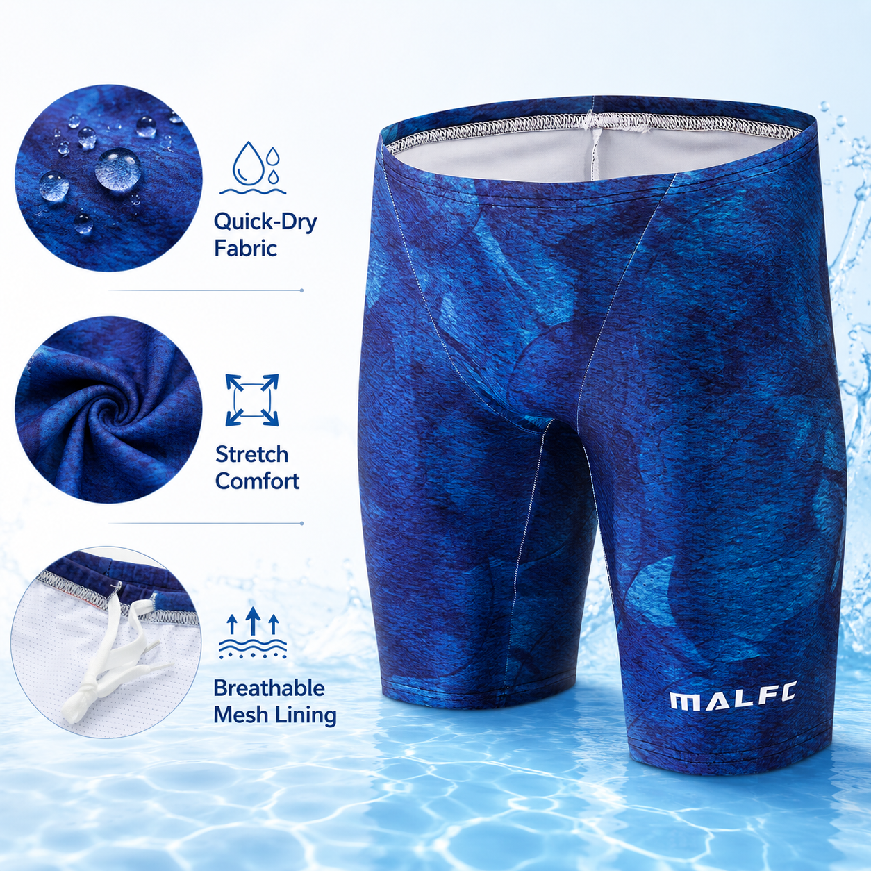 MALFC Summer Men's Swim Jammer - Board Short Surf ulasan dan harga
