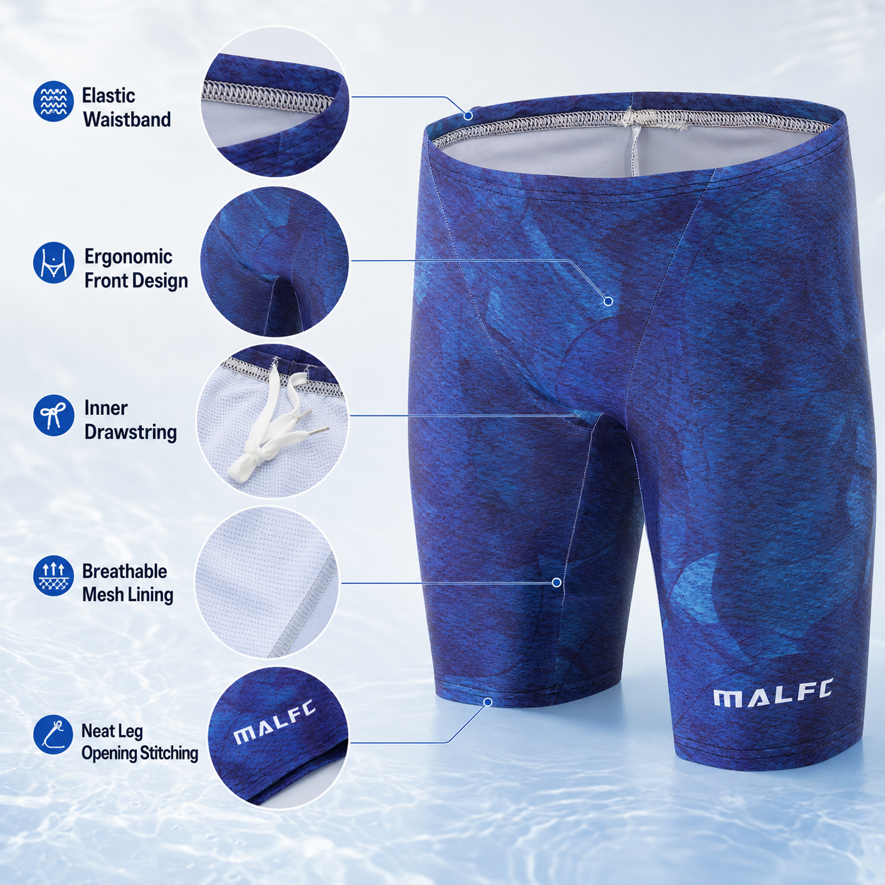 MALFC Summer Men's Swim Jammer - Board Short Surf ulasan dan harga