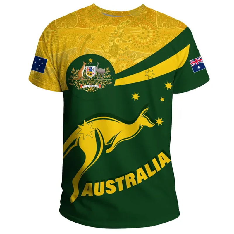 3D Print Australia Flag T Shir - Summer Clothing Australia ulasan dan harga