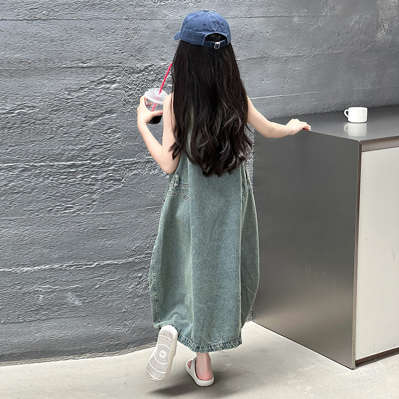 Vintage Blue Children Girls Hi - Summer Clothing Girls ulasan dan harga