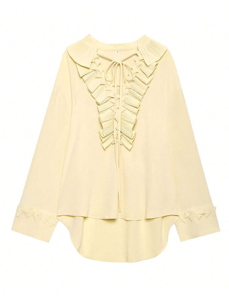 HH Women Yellow Long Sleeve Bl - Yellow Summer Clothing ulasan dan harga